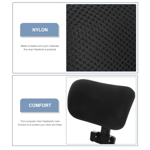 Coussin de tête pour chaise de bureau noir réglable en nylon - 5