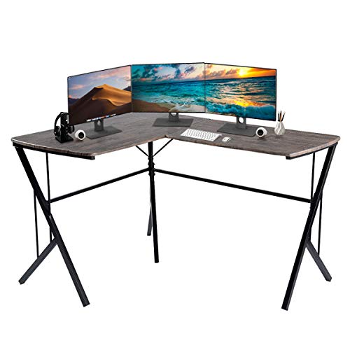 Buy GreenForest Corner Desk L Shaped Gaming Computer Desk Curved with