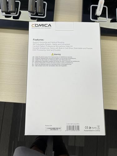 comica CVM-VM10-K2 PRO Microfone para smartphone com mini tripé, microfone shotgun de vídeo para iPh