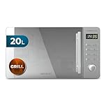 Cecotec Microondas Proclean 5120 Flatbed, 20 L. Inox Potência de 700 W e brilho de 800 W, 8 programas, ecrã LED, design Mirrordoor, interior cerâmico, temporizador 30 min, tecnologia 3Dwave