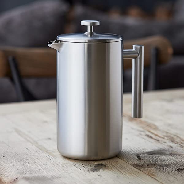 Stellar Double Wall Matt Stainless Steel Cafetiere - 1.4L Stainless Steel Insulated French Press Coffee Maker - Image 2