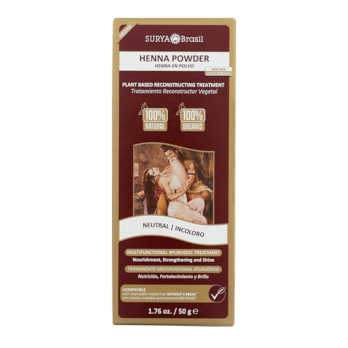 Surya Brasil Henna Powder Neutral 100% Natural 50 g miniatura 1