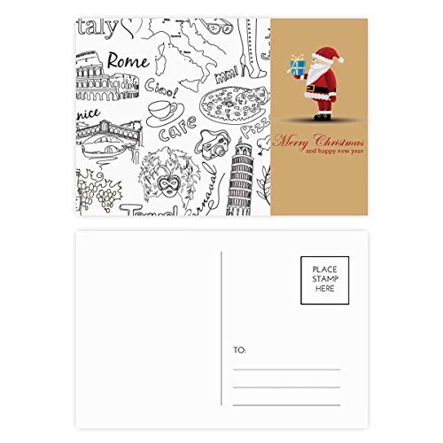 Cartes postales de voyage Père Noël lot de 20 à offrir aux proches