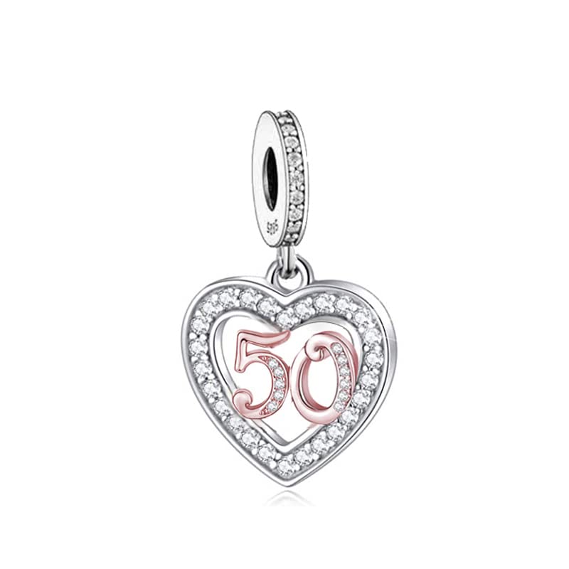 Abalorio de plata de ley 925 para pulseras de aniversario