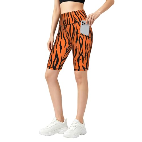Legging taille haute tigre orange idéal du studio de yoga aux sorties décontractées