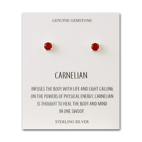 Boucles d'oreilles argent et cornaline Philip Jones pour illuminer votre style quotidien