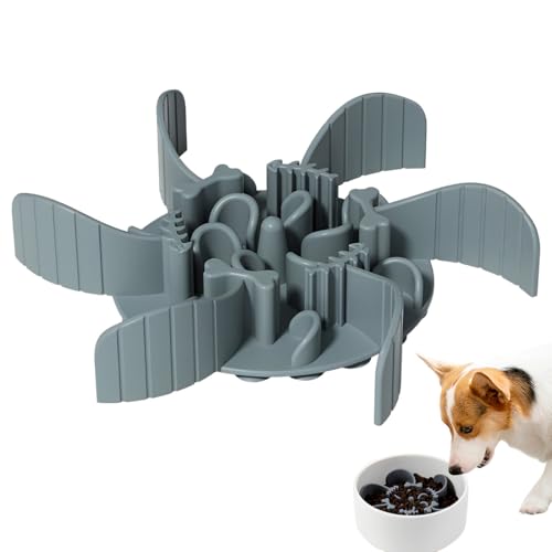 LAJUP Anti Schling Einsatz für Napf, Anti Schling Napf Hund Silikon, Slow Feeder Hundenapf Einfügung, Antischlingnapf Hunde Langsam Fressnapf mit Saugnäpfe rutschfest für Mittelgroße und große Rassen