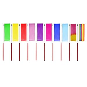 YKKJ 10 stuks 2 meter ritmische gymnastiek stick band, gymnastiek met luchtslangen, band dance kleurlinten…