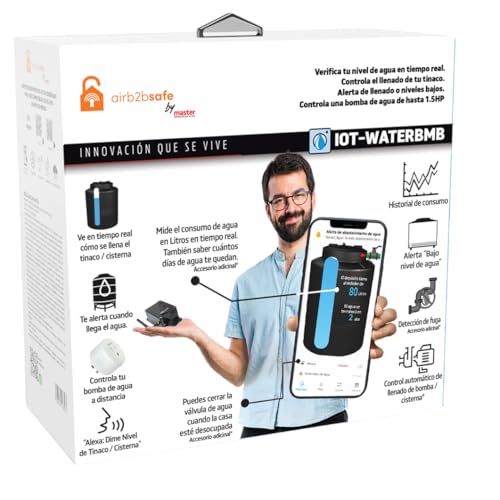 Mejores review On-line Tinaco cisterna 5000 litros que Puedes comprar On-line. 35 Master Medidor de Agua Inteligente para Tinaco y Cisterna con Socket para Control de Bomba de Agua Monitorea Enciende y Apaga en su App Desde tu Celular IOT-WATERBMB