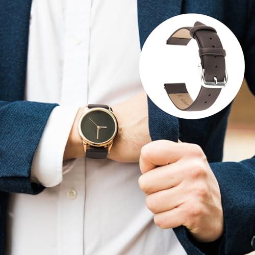 Vintage-Leder-Uhrenarmband, weiches Kalbsleder, universelles Ersatzarmband mit Edelstahl-Schnalle, 18 mm/20 mm/22 mm – Bild 5