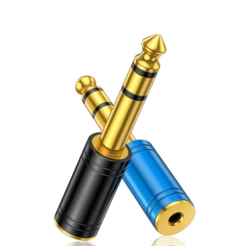 Cyberguys 2-Pack 3.5mm to 1/4 Headphone Adapter, Copper