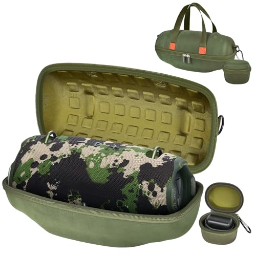 Case Compatible with JBL Xtreme 4/3 Portable Waterproof Wireless Bluetooth Speaker. Travel Carrying Storage Organizer with Holder for Adapter (Box Only) -Green