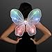 White Light Up Butterfly Fairy Wings with Multicolor Flashing Blinking LEDs