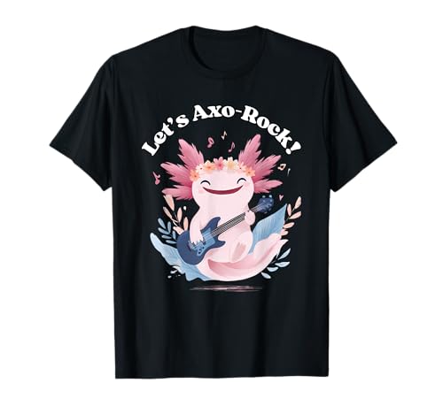 Let's Axo-Rock! Cute Axolotl Music T-Shirt