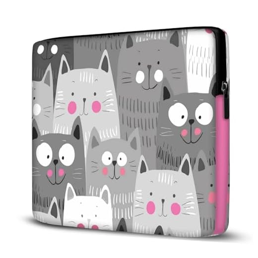 Pasta Maleta Capa Case Para Laptop Notebook Compatível com MacBook, Dell, Samsung, Acer UltraBook, 15,6" Bichanos
