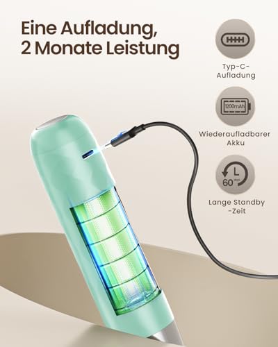 Maestri House Wiederaufladbarer Milchaufschäumer, Elektrischer Hand-Schaumbereiter, Abnehmbarer Edelstahl-Schneebesen, Getränkemixer… – Ansicht 3