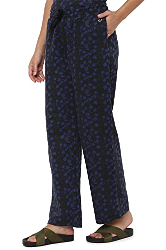 Image of Allen Solly Printed Cotton Regular Fit Womens Trousers