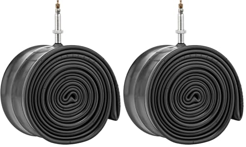 cyclingcolors Chambre à air Moto Scooter cyclomoteur, 17" 2 1/4 Valve Presta (Lot de 2)