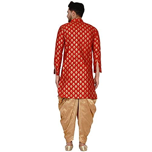 Image of Veera Paridhaan Men's Banarasi Full Sleeve Printed Long Straight Kurta