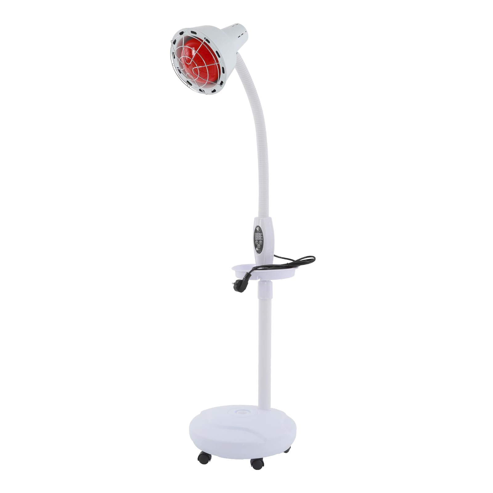Lámpara infrarroja, 150 W, plegable, lámpara de luz roja con control remoto, rotación de 360 °, lámpara de luz infrarroja, para alivio del dolor, relajación muscular