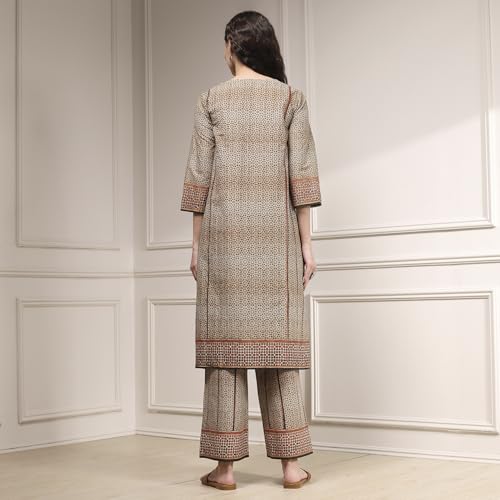 Image of BIBA Women's Cotton Kurta, Bottom, Dupatta