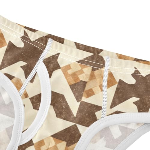 KLL Houndstooth Brown Classical Baby Boys Pure Cotton Underwear Breathable Children Undies4