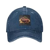 WHJDPP Gorra de béisbol de mezclilla lavada negra con patrón de...