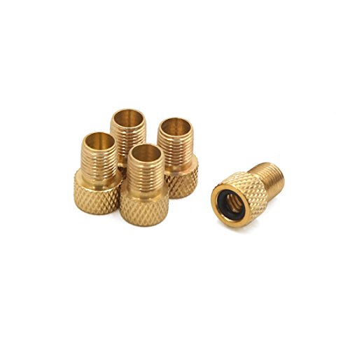 Adaptador de válvula para neumáticos Ruilogod 5 piezas diseño de malla de cobre para bicicleta