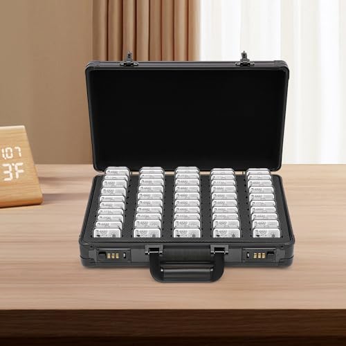 Estuche para monedas con 50 compartimentos y cierre codificado miniatura 6