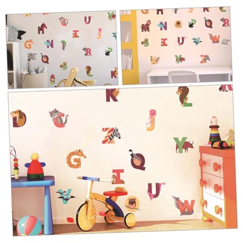 Balacoo 26pcs Alphabet Wall Stickers con diseños de animales miniatura 4