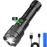 Voph Rechargeable Flashlight, High Lumens Super Bright Flashlights, 5 Modes XHP 70.2 Waterproof High Powered LED Tactical Flash Light, Handheld Flashlight for Emergency, Camping, Hiking