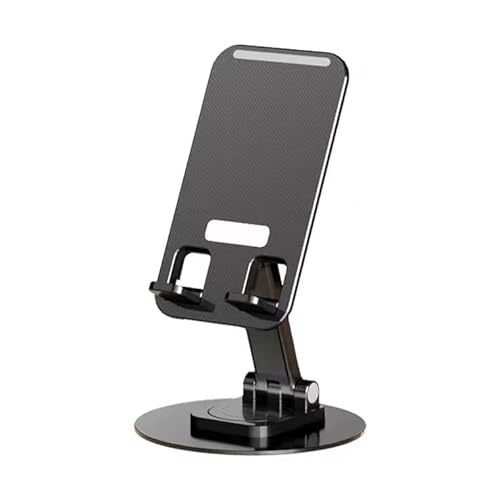 Foldable Phone Stand for Desk, Adjustable Cell Phone Holder, Cradle Dock for Desk for iPhone 14 Pro 13 12 Pro Max, Samsung Galaxy S22 S21 S20, Huawei, Sony etc 4"-12" Mobile Phones, Tablets - Black