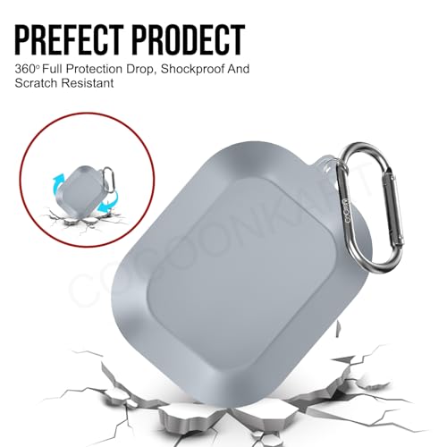 Image of Soft Silicone Case Cover Compatible for Realme Buds Air 8 (Master Grey)