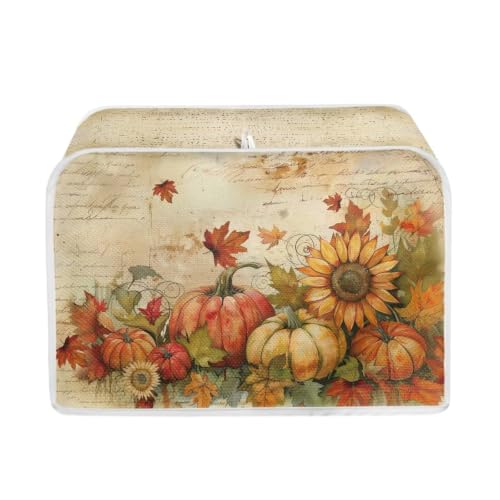 Image of Sunflower Pumpkin 2 Slice Toaster Cover Thankisgiving Decor