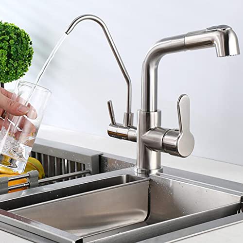 Mitigeur 3 voies cuisine douchette extractible pour évier chaud