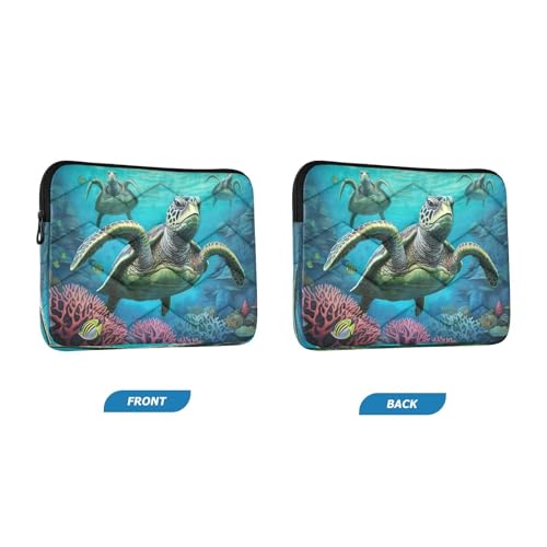 Funda para portátil de tortuga marina impermeable 13-14 pulgadas miniatura 2