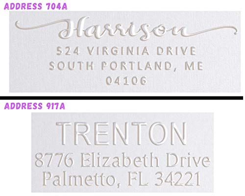 Personalized Custom Address Embosser Seal Desk Handheld Wedding Invitation Seal Embosser Personalized Customized 2\" x 1\" (Rectangle Embosser4)