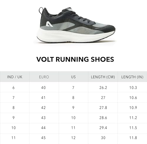 Image of BoldFit Running Shoes for Men - Anti-Slip Sports Shoes With Soft Sole Extra Grip for Running, Jogging, Regular Gym - Black-Grey UK 9