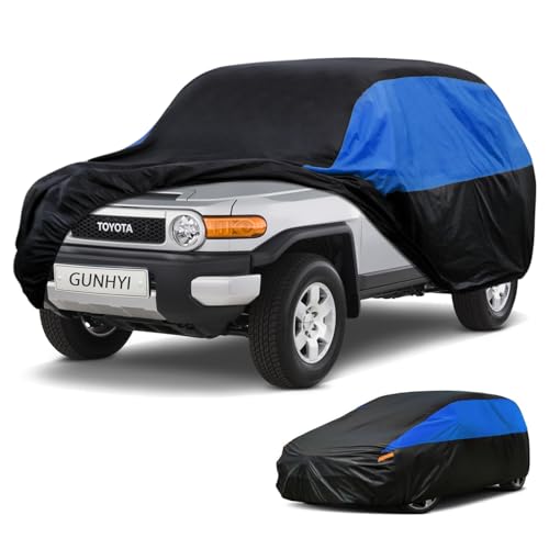 Image of GUNHYI Car Cover Custom Fit FJ Cruiser Waterproof All Weather, Lightweight Full Exterior Cover for Automobiles Outdoor Sun UV Rain Dust Snow Wind Protection.