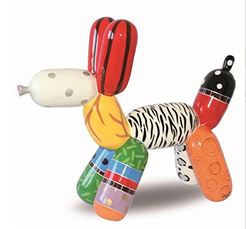 Laure TERRIER Statue of resin dog Balloon, height 18 cm for decoration or collection