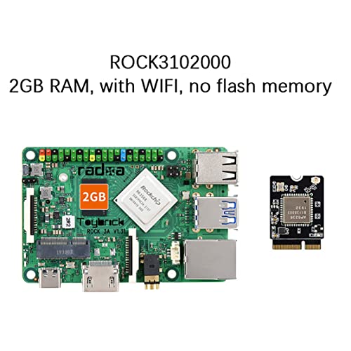 Module d'ordinateur de carte ROCK3 haute performance RK3568 Cortex-A55 2 GB