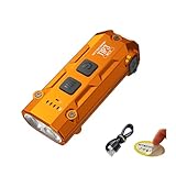 Nitecore TIP3 720-Lumen Rechargeable Keychain Flashlight, 3 Color Temperatures EDC Light, USB-C with Pocket Clip (Orange)