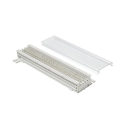 NAC Wire and Cables 50 Pair Wiring Block 66M Connect Phone Voice Data with Cover CAT 3 To CAT6 23 AWG 110-10C CAT 5E CAT6 Phone 2 1/8" x 10" H x 1 1/8" D PBX CAT3 24 AWG to CAT6 23 AWG without Bracket