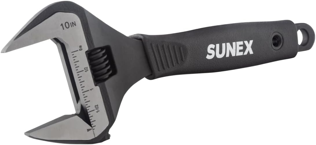 Sunex 9613 Adjustable Wrench, 10" Wide Jaw