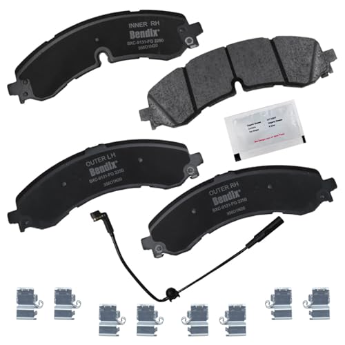 Image of Bendix Priority1 CFC2250 Ceramic Brake Pads for Chevy Silverado 2500 HD 2024-2020,3500 HD 2024-2020,4500 HD 2021,4500 HD 2023,GMC Sierra 2500 HD 2024-2020,3500 HD 2024-2020