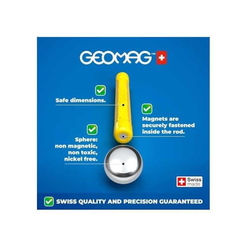 Geomag Glow 42 Pièces Jeu de Construction Magnétique Phosphorescent pour Enfants dès 100% Plastique Recyclé Brille dans Le Constructions Aimantées STEM Fabrication Suisse - vue 4