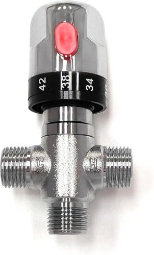Xcel Home Chrome Thermostatic Mixing Valve for Douche | 1/2" BSP | 1 pc