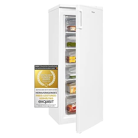 Exquisit Congelador GS235-H-040E, 160 l, cajones transparentes, tope intercambiable Cover