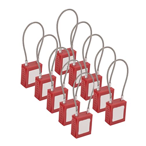 Lockout Tagout Locks, 10 Sets Lockout Tagout Cable Lock with Key ...