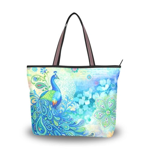 Image of Women Turtle Tote Bag Polyester Handbag Zippered Tote Bag Turtle Tote Purses,Summer Beach Tote Bag